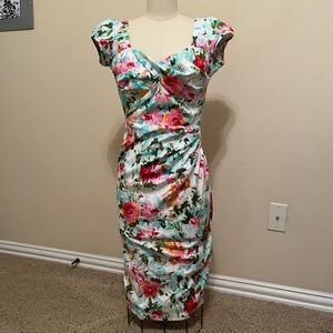 Stop Staring Floral Fitted Dress